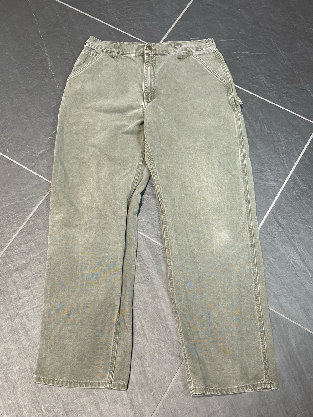 Carhartt Dungaree Fit Pant 36 waist 34 length Gray Workcore